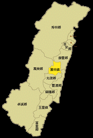 花蓮縣分布圖