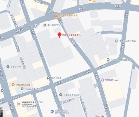 玉里鎮衛生所地圖